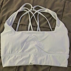 Women's Light Blue Strappy Sports Bra
